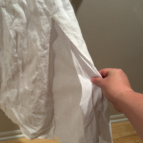 Reformation Gitane White Smocked Linen Sundress Small Petite - Picture 6 of 10